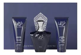 (Lacrado) AFNAN - KIT Turathi Blue 90 ML + Gel pós Barba + Gel de Banho